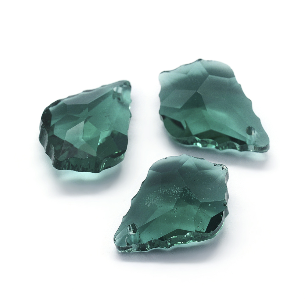 PandaHall Faceted Glass Pendants, Leaf, Cyan, 22x15.5x8.5mm, Hole: 1mm Glass Leaf Cyan PandaHall Faceted Glass Pendants, Leaf, Cyan, 22x15.5x8.5mm, Hole: 1mm Glass Leaf Cyan