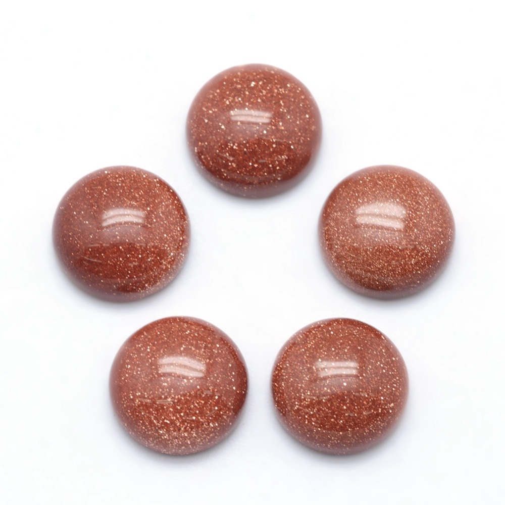 PandaHall Synthetic Goldstone Cabochons, Half Round, 12x5~6mm Goldstone Half Round PandaHall Synthetic Goldstone Cabochons, Half Round, 12x5~6mm Goldstone Half Round