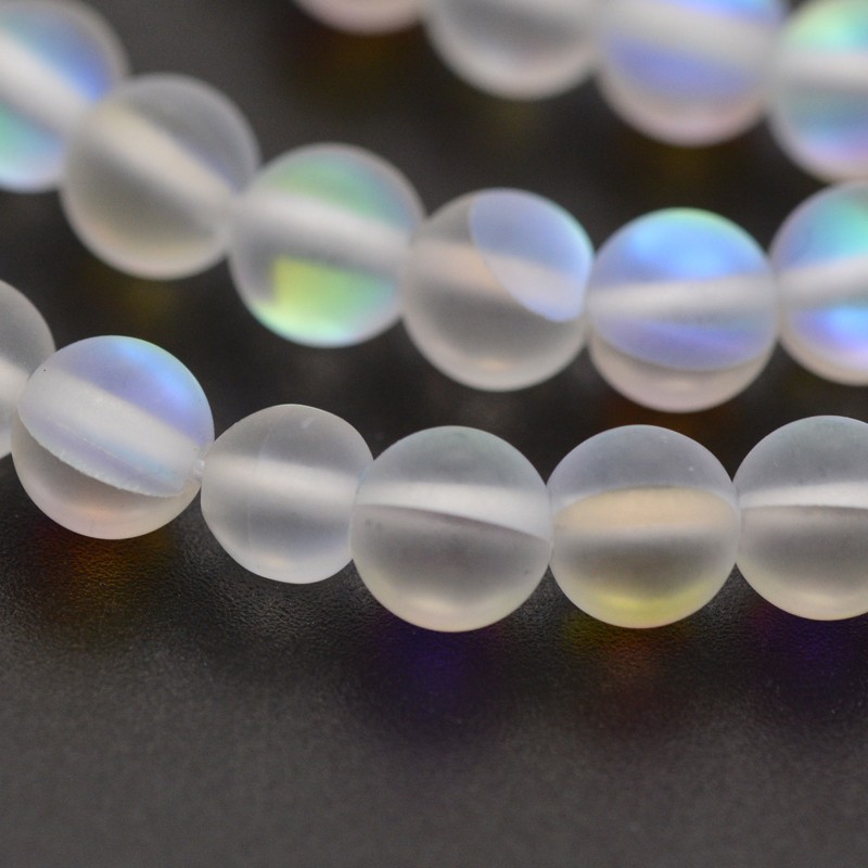 PandaHall Round Synthetic Frosted Moonstone Beads Strands, Dyed, Gainsboro, 6mm, Hole: 1mm; about 72pcs/strand, 15.3 PandaHall Round Synthetic Frosted Moonstone Beads Strands, Dyed, Gainsboro, 6mm, Hole: 1mm; about 72pcs/strand, 15.3