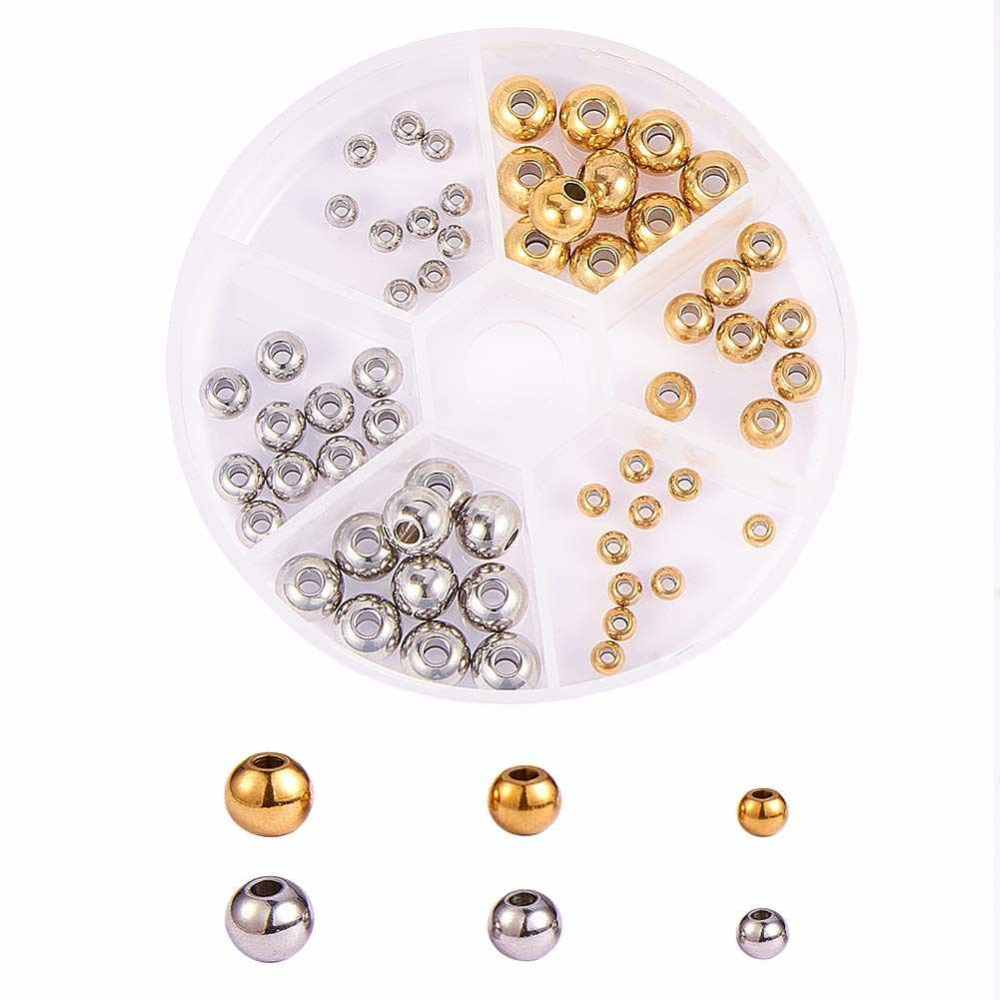 PandaHall Nbeads® 304 Stainless Steel Rondelle Spacer Beads, Mixed Color, 8x2cm; Spacer Bead: 4~8x3~6mm, Hole: 1.5~3mm; 60pcs/box... PandaHall Nbeads® 304 Stainless Steel Rondelle Spacer Beads, Mixed Color, 8x2cm; Spacer Bead: 4~8x3~6mm, Hole: 1.5~3mm; 60pcs/box...