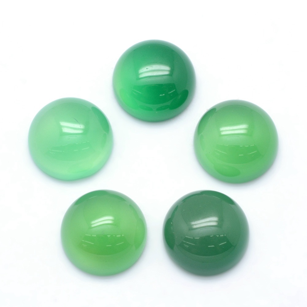 PandaHall Natural Green Onyx Agate Cabochons, Half Round, 12x5~6mm Natural Agate Half Round PandaHall Natural Green Onyx Agate Cabochons, Half Round, 12x5~6mm Natural Agate Half Round