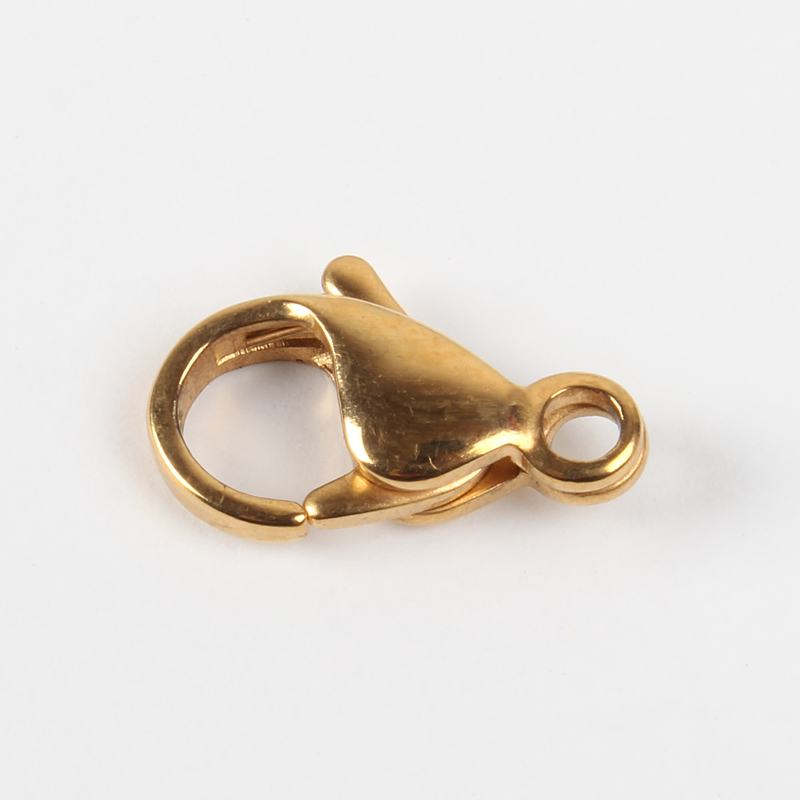 PandaHall 304 Stainless Steel Lobster Claw Clasps, Golden, 15x9x4mm, Hole: 2mm Stainless Steel Others