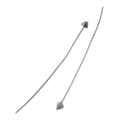 PandaHall Alloy Fancy Pin, Lead Free, Cadmium Free and Nickel Free, Antique Silver Color, Size: about 52mm long, 3mm wide, 0.8mm thick Alloy