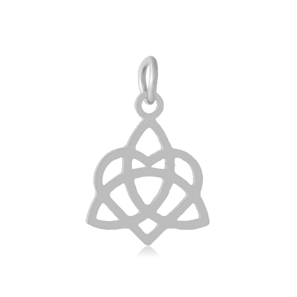 PandaHall 304 Stainless Steel Pendants, Stainless Steel Color, 15x12x1mm, Hole: 3mm Stainless Steel Others