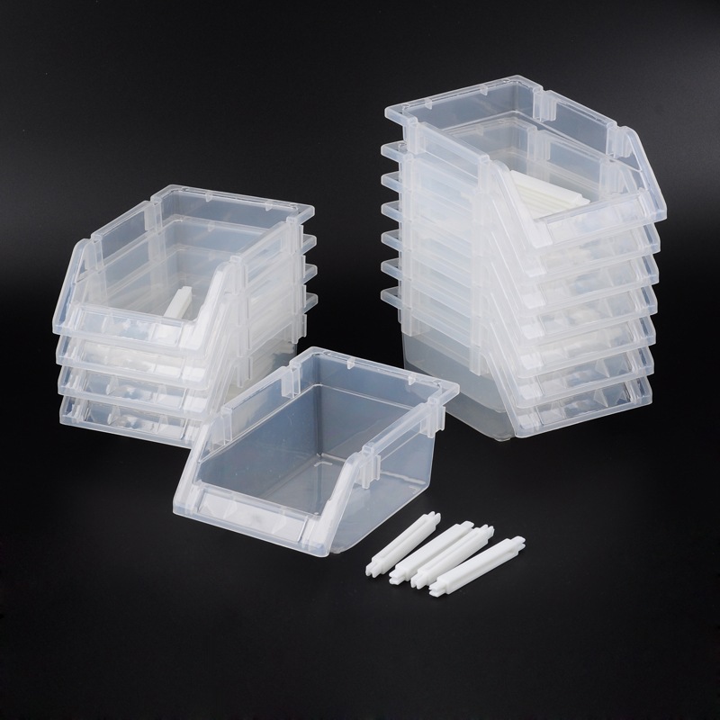 PandaHall Plastic Beads Display Trays, Clear, 17x12x8cm, 12pcs/set Plastic Clear