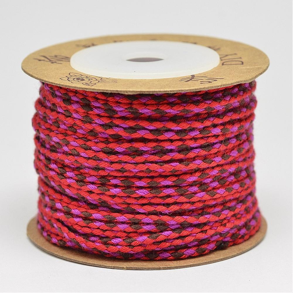 PandaHall Nylon Thread, Colorful, 2mm, about 20yards/roll Nylon