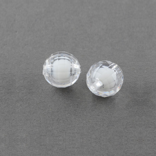 PandaHall Transparent Acrylic Beads, Bead in Bead, Faceted, Round, Clear, 20mm, Hole: 2mm Acrylic Round Clear