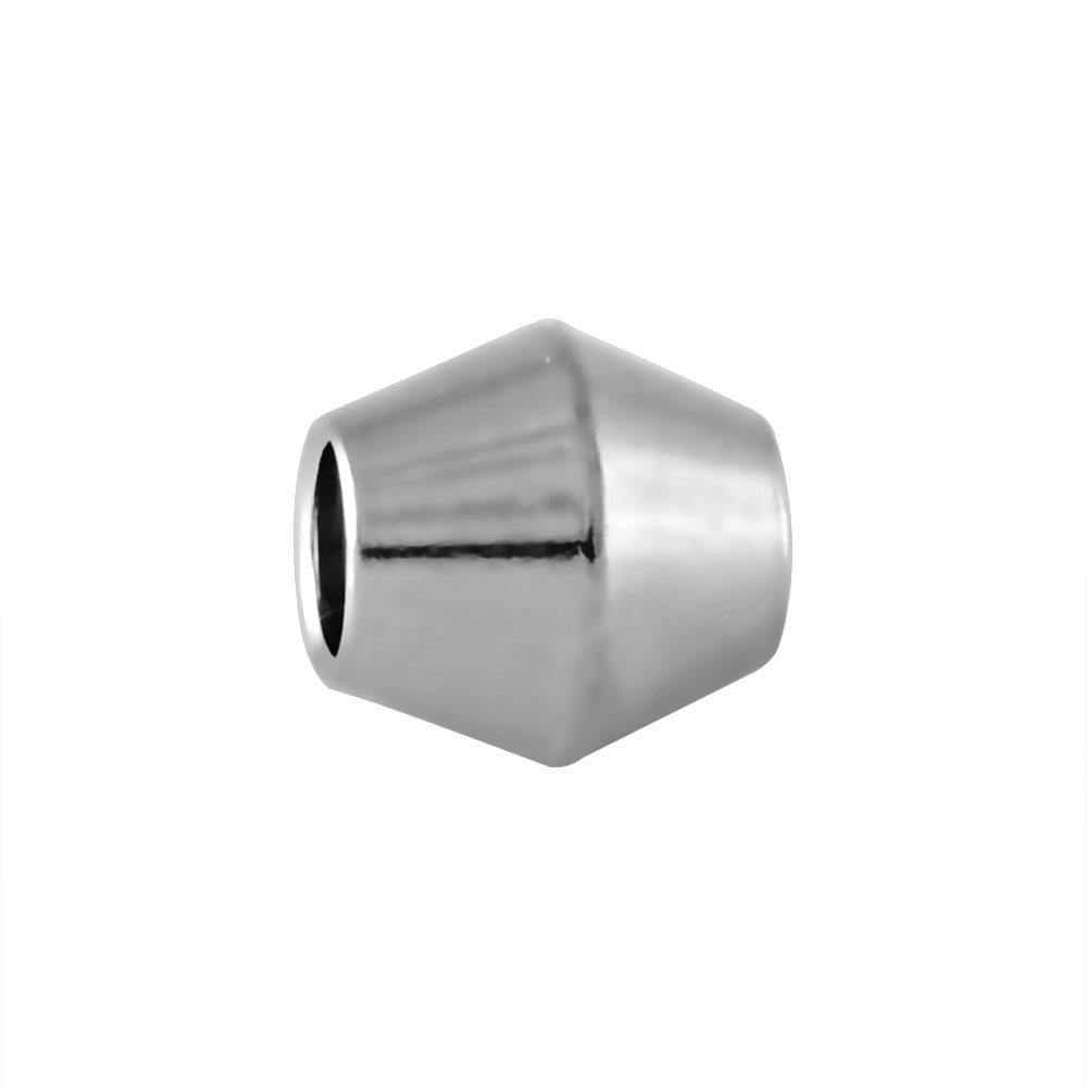 PandaHall 304 Stainless Steel Bead Spacers, Bicone, Stainless Steel Color, 6x6mm, Hole: 3mm Stainless Steel Bicone