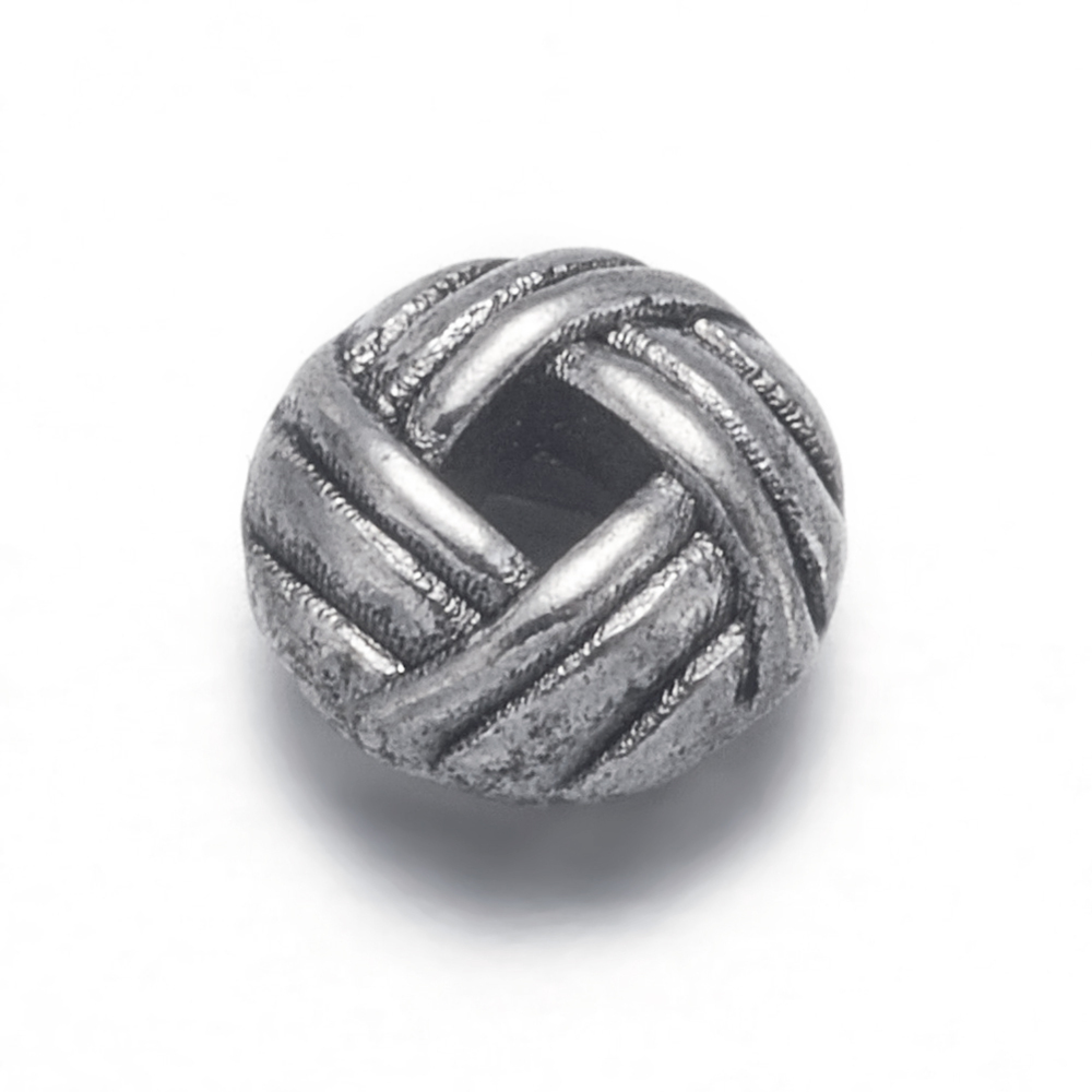 PandaHall Tibetan Silver Beads, Lead Free & Cadmium Free, Rondelle, Antique Silver, about 6mm wide, 3.2mm thick, hole: 2mm Alloy Rondelle