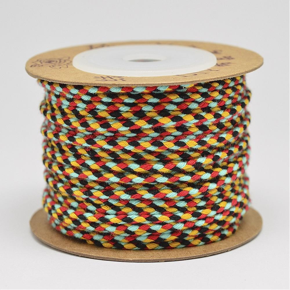 PandaHall Nylon Thread, Colorful, 2mm, about 20yards/roll Nylon