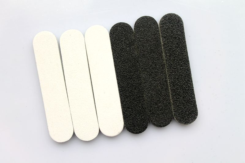 PandaHall Double-sided Sponge Polish Strip File, Burnishing Stick, Sandpaper Nail Buffer, Oval, Random Single Color or Random Mixed Color...