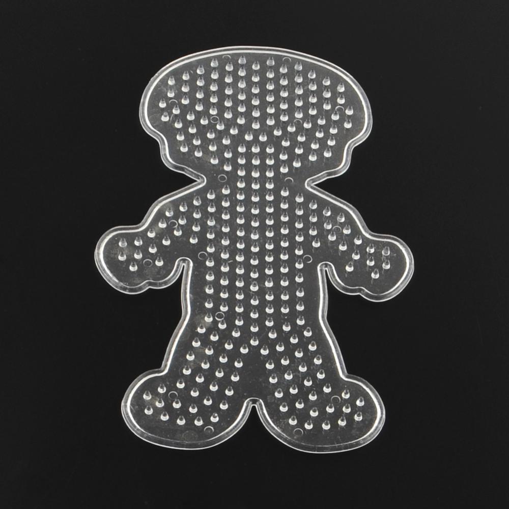 PandaHall Boy ABC Plastic Pegboards used for 5x5mm DIY Fuse Beads, Clear, 150x96x5mm Plastic Human Clear