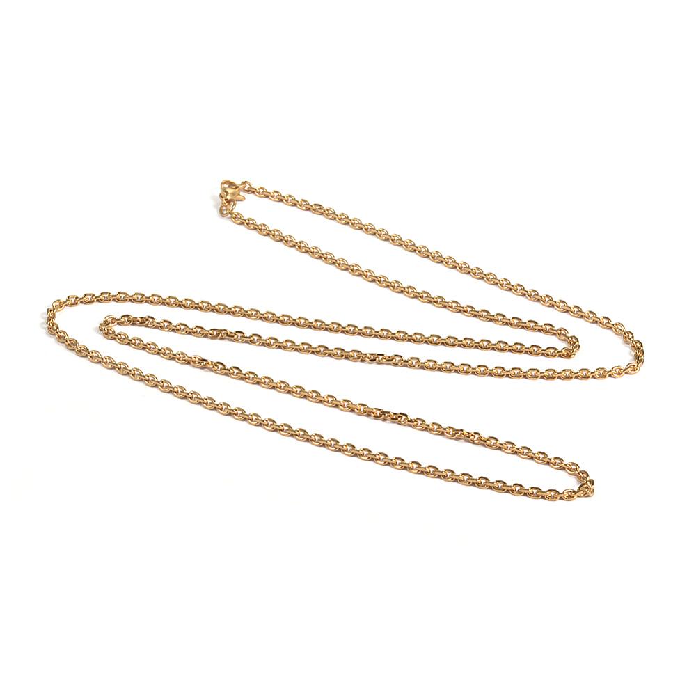 PandaHall 304 Stainless Steel Necklaces, Cable Chain Necklaces, with Lobster Claw Clasps, Faceted, Golden, 29.5"(74.9cm), 2.5mm Stainless...