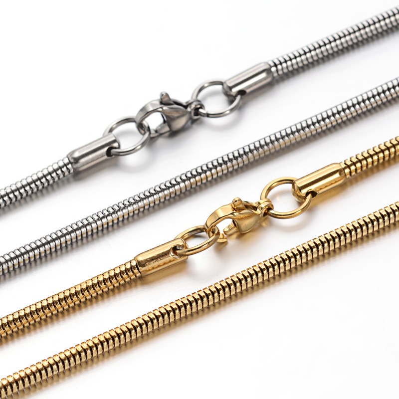 PandaHall 304 Stainless Steel Snake Chains Bracelets, with Lobster Claw Clasps, Mixed Color, 7-1/2"~7-5/8"(190~195mm); 2.5mm Stainless Steel