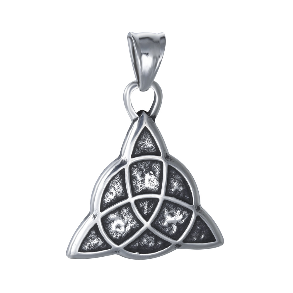 PandaHall 316L Stainless Steel Pendants, Triangle, Antique Silver, 31x28x3mm, Hole: 5.5x7mm Stainless Steel Triangle