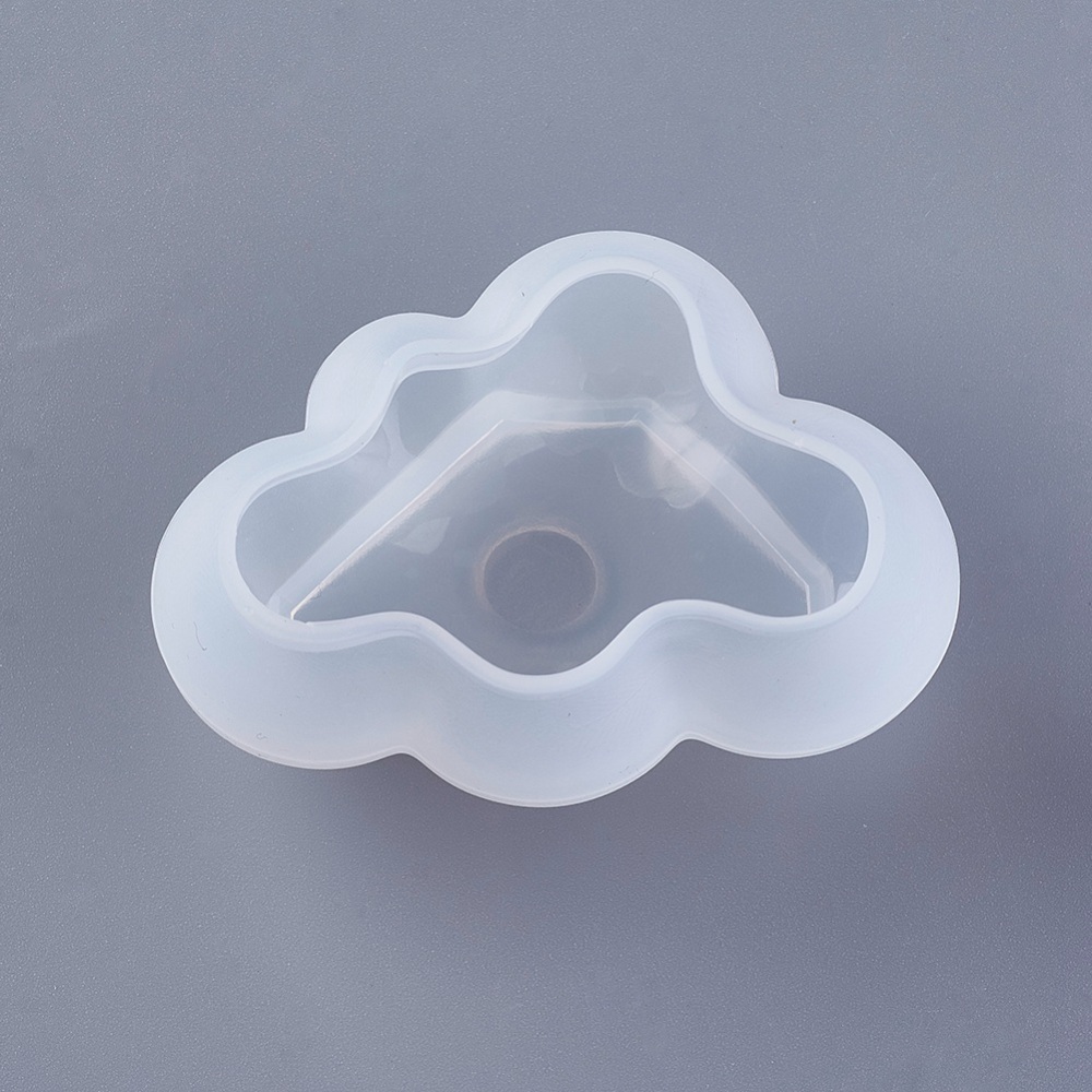 PandaHall Silicone Moulds, Cloud, Clear, 35x47x21mm Silicone Clear