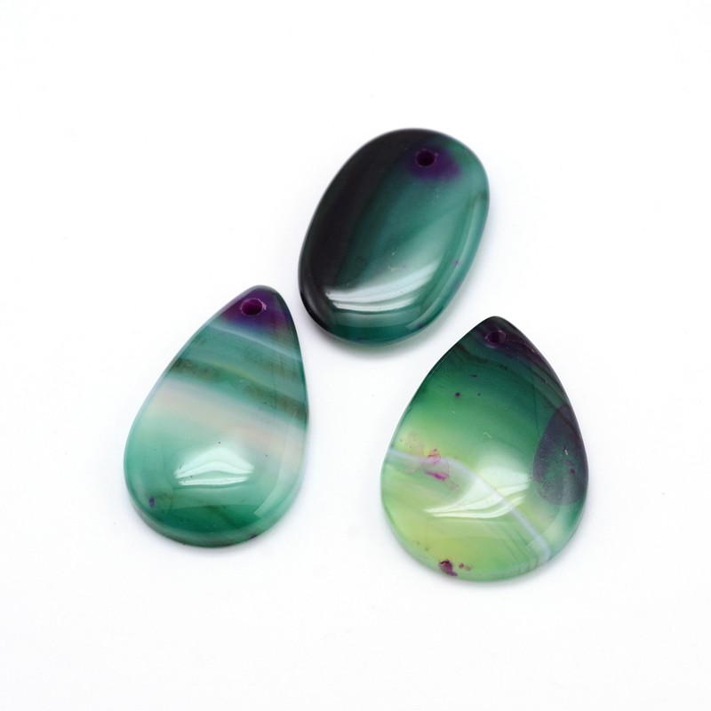 PandaHall Natural Gemstone Pendants, Mixed Shapes, Striped Agate/Banded Agate, 30~61x35~52x5~7mm, Hole: 1.5~2mm Banded Agate Mixed Shapes
