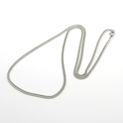 PandaHall 304 Stainless Steel Necklaces, Men Curb Chain Necklaces, with Lobster Claw Clasps, Faceted, Stainless Steel Color, 23.6"(60cm)...