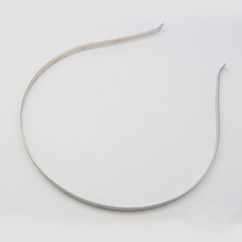 PandaHall Platinum Iron Hair Band Findings, 5x1mm Iron