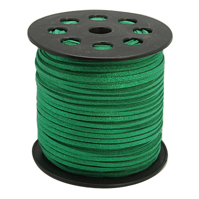 PandaHall Glitter Powder Faux Suede Cord, Faux Suede Lace, SeaGreen, 3mm; 100yards/roll Suede Green