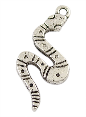 PandaHall Alloy Enamel Setting, Tibetan Style Pendant, Lead Free and Cadmium Free, Antique Silver, Snake, about 26mm long, 11mm wide, 1.5mm...