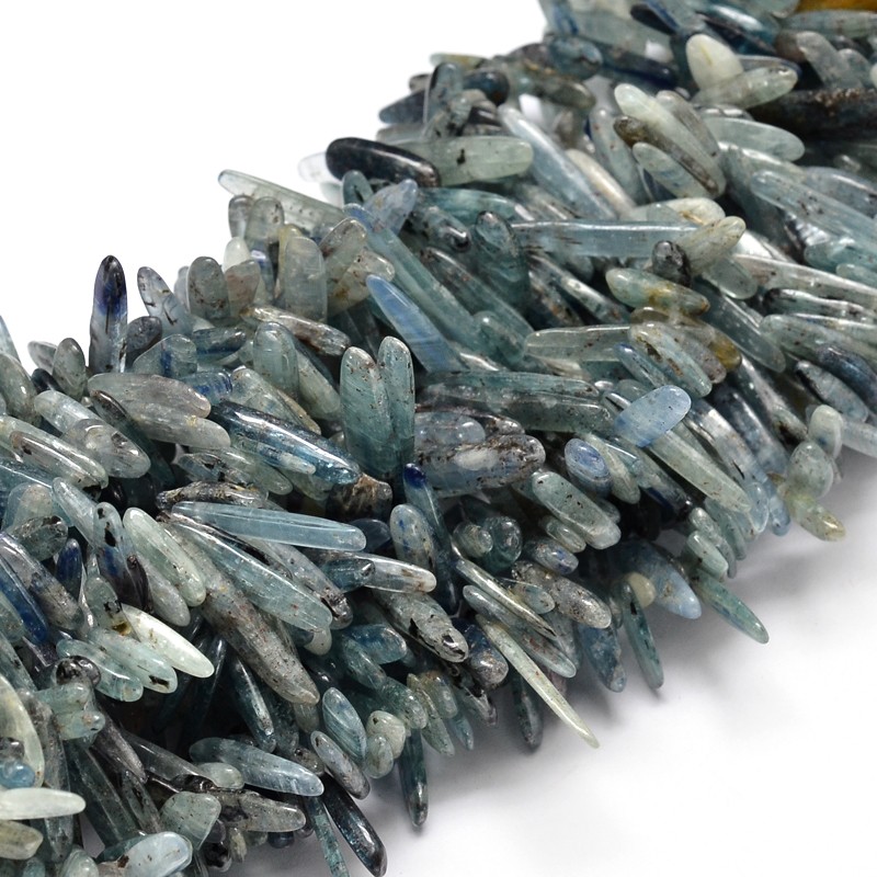 PandaHall Natural Kyanite Chip Beads Strands, 8~30x5~12mm, Hole: 1mm; about 15.3"~15.7" Others Chip