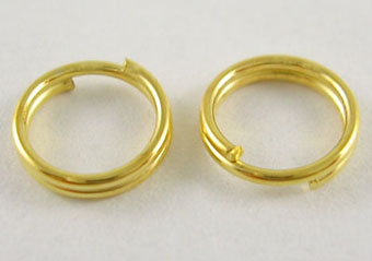 PandaHall Iron Split Rings, High Quality, Nickel Free, Golden, 10x1.4mm; about 8.6mm inner diameter, about 208pcs/50g Iron Ring