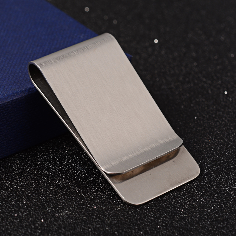 PandaHall Rectangle 304 Stainless Steel Money Clips, Stainless Steel Color, 50x26x7.2mm Stainless Steel