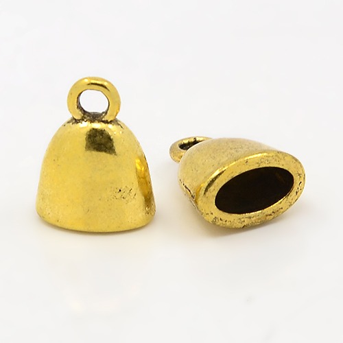 PandaHall Tibetan Silver Pendants, Lead Free, Cadmium Free and Nickel Free, Antique Golden, about 13mm long, 10mm wide, 7mm thick, hole: 2mm...
