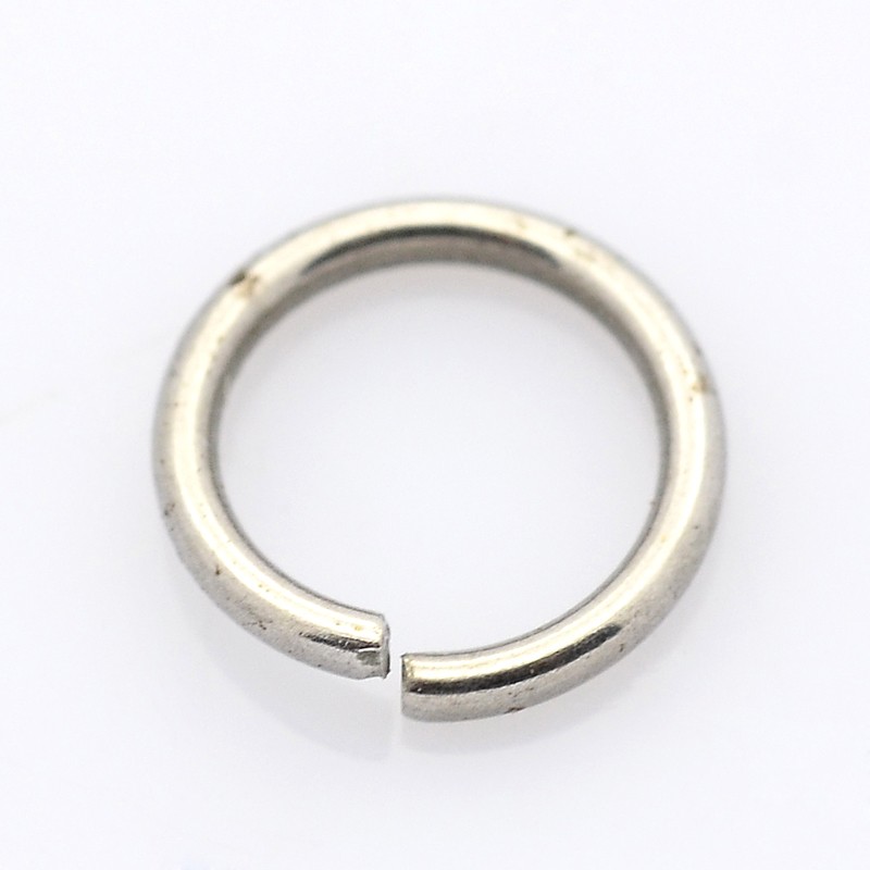 PandaHall 304 Stainless Steel Closed but not Soldered Jump Rings, Stainless Steel Color, 4x0.7mm; about 2.6mm inner diameter Stainless Steel...