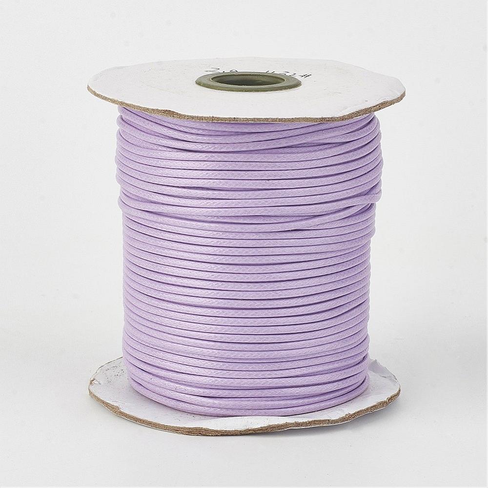 PandaHall Environmental Korean Waxed Polyester Cord, Thistle, 1mm; about 200yards/roll(182.88m/roll) Waxed Polyester Cord Purple