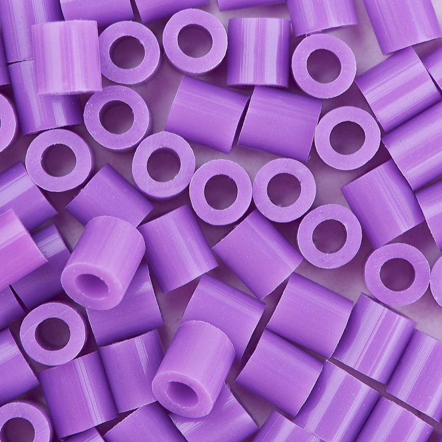 PandaHall 1 Box 5mm Melty Beads PE DIY Fuse Beads Refills Perler Beads for Kids, Tube, MediumOrchid, 5x5mm, Hole: 3mm; about 500pcs/box...