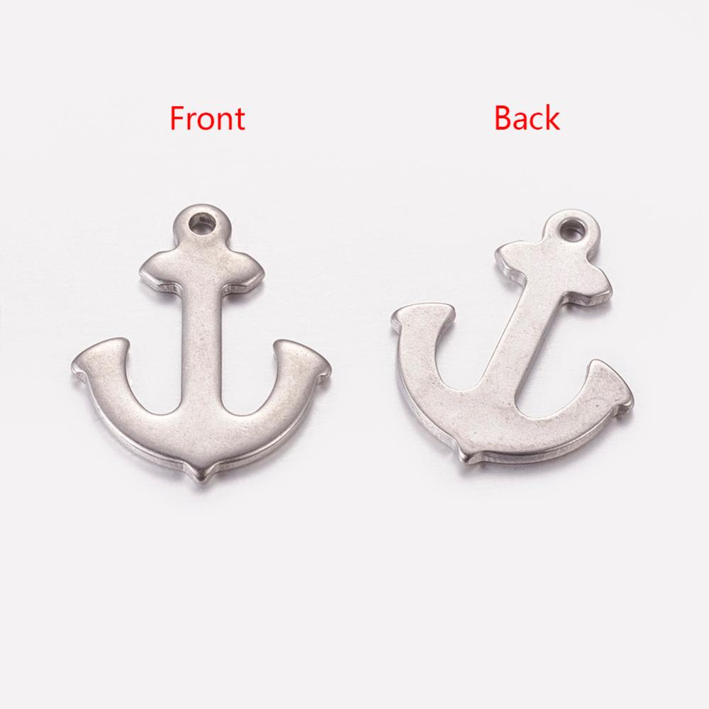 PandaHall 304 Stainless Steel Pendants, 16x13x1mm, Hole: 1mm Stainless Steel Others