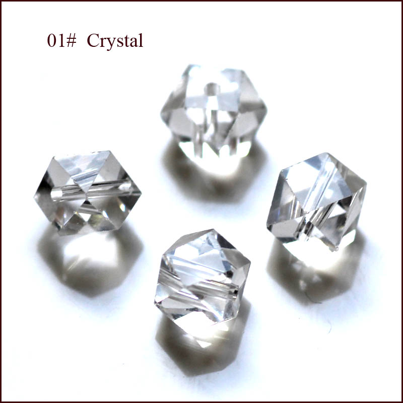 PandaHall Imitation Austrian Crystal Beads, Grade AAA, Faceted, Round, Clear, 7.5x7.5x7.5mm, Hole: 0.8~1.1mm Glass Round Clear