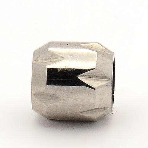 PandaHall Stainless Steel Beads, Large Hole Column Beads, Stainless Steel Color, 10x10mm, Hole: 6mm Stainless Steel Column