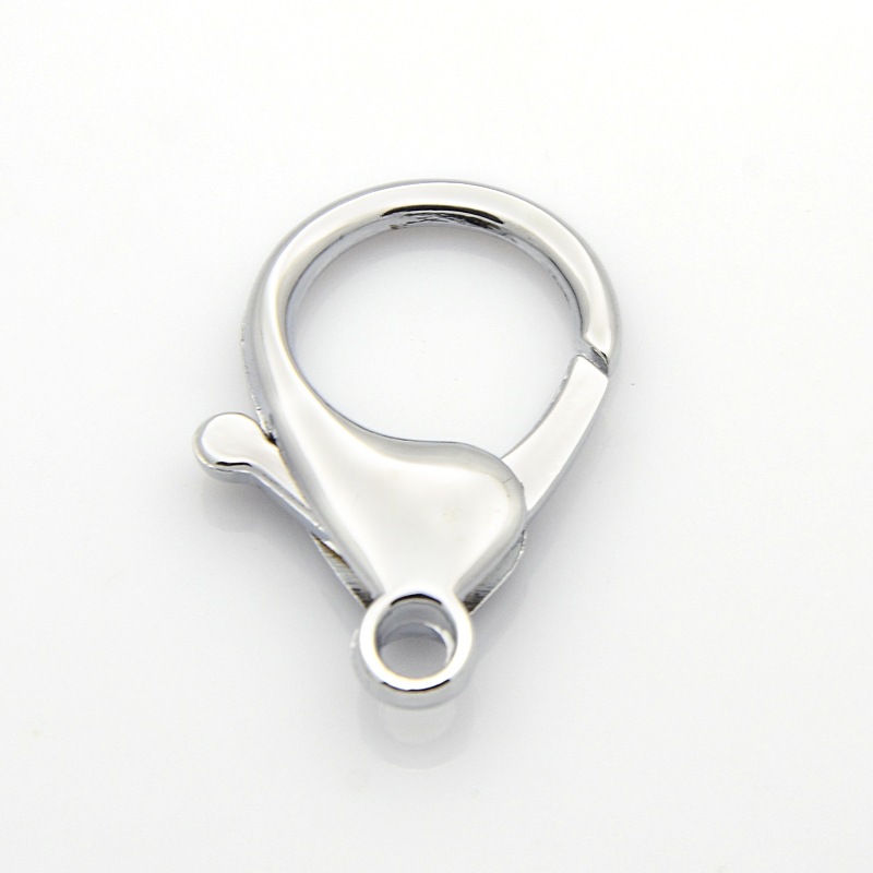 PandaHall Zinc Alloy Large Lobster Claw Clasps, Platinum, 36x23x6mm, Hole: 3mm Alloy Others