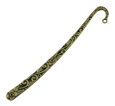 PandaHall Tibetan Style Bookmarks, Lead Free & Nickel Free & Cadmium Free, Antique Bronze, 119X17X3mm, Hole: 3mm Alloy