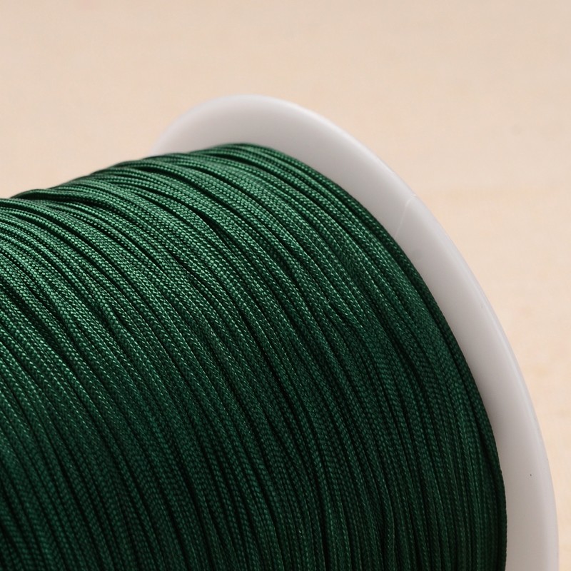 PandaHall Polyester Cord, DarkGreen, 1mm, about 300meter/roll Polyester Green