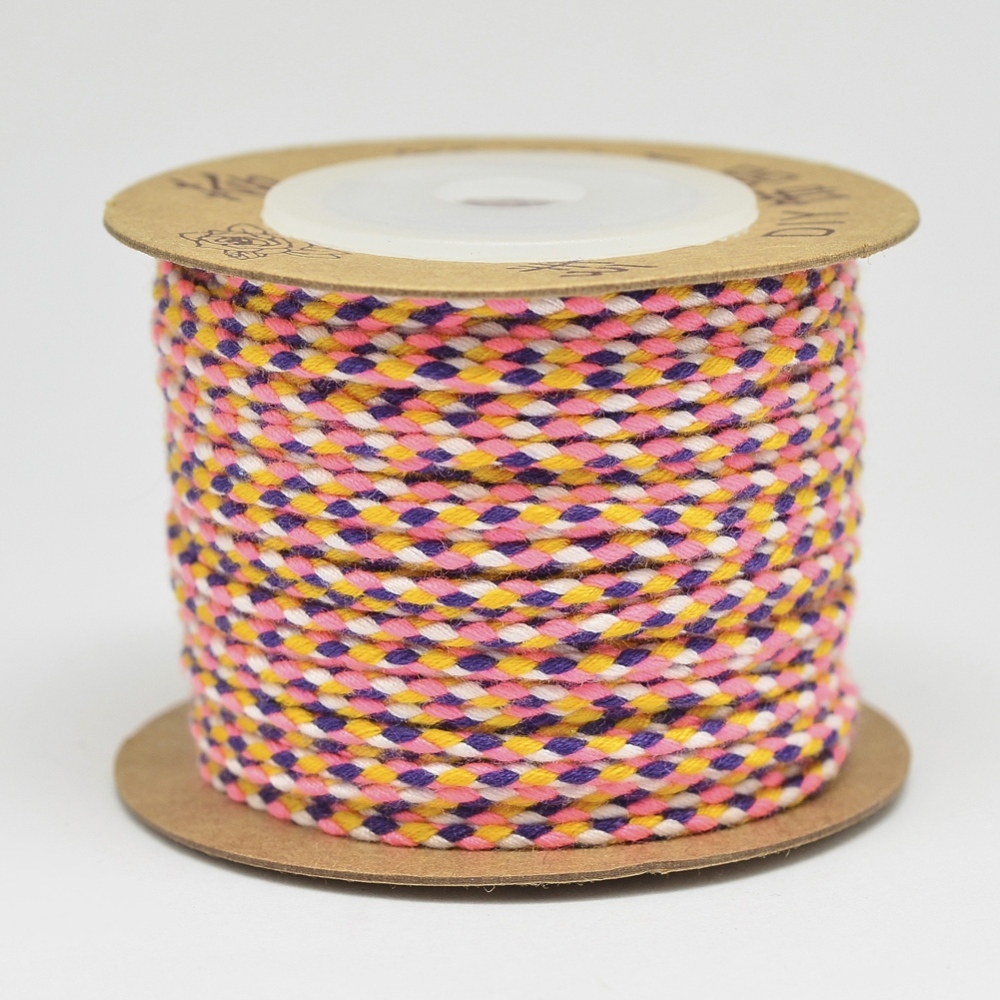 PandaHall Nylon Thread, Colorful, 2mm, about 20yards/roll Nylon