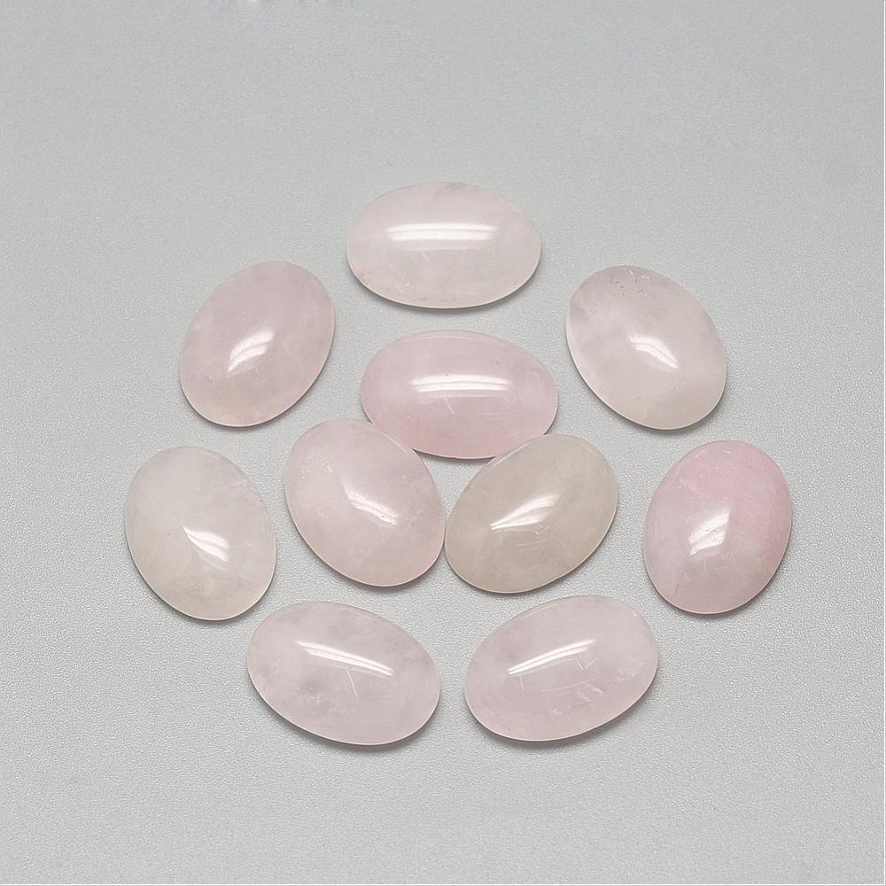 PandaHall Natural Rose Quartz Cabochons, Oval, 25x18x6~7mm Rose Quartz Oval