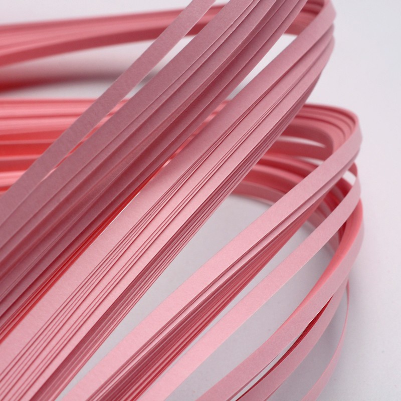 PandaHall Quilling Paper Strips, Pink, 390x3mm; about 120strips/bag Paper Pink