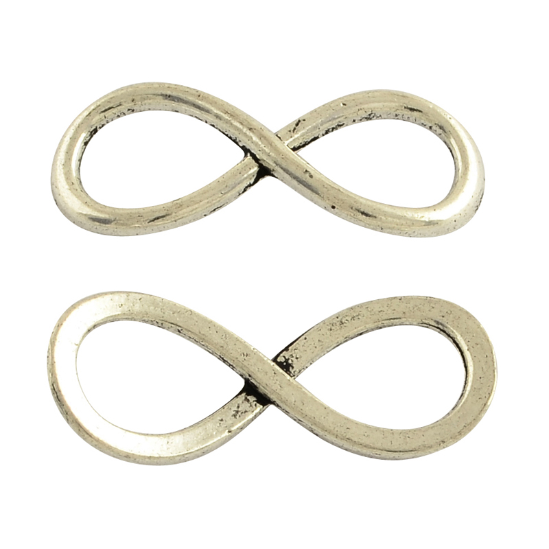 PandaHall Tibetan Style Alloy Infinity Links, Cadmium Free & Nickel Free & Lead Free, Antique Silver, 12x30x2mm, Hole: 12x8mm; about...
