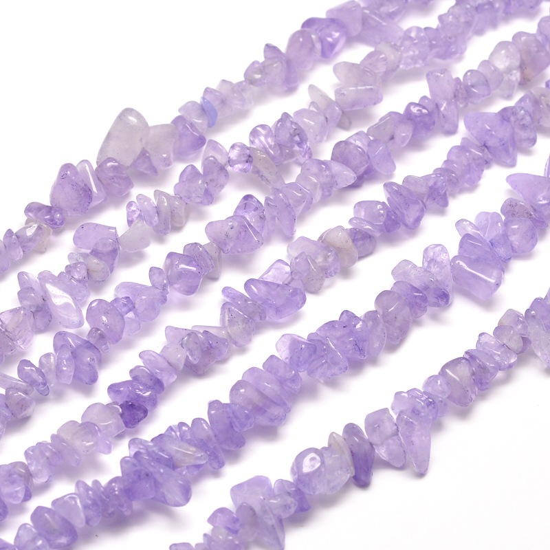 PandaHall Natural Amethyst Chip Bead Strands, 5~8x5~8mm, Hole: 1mm; about 31.5" Amethyst Chip