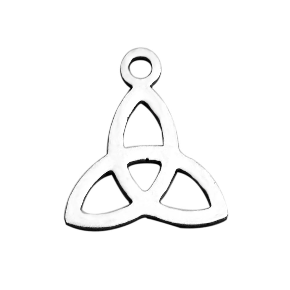 PandaHall 304 Stainless Steel Charms, Triangle, Stainless Steel Color, 13.3x11.7x1mm, Hole: 1.5mm Stainless Steel Triangle