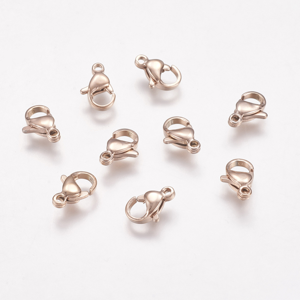 PandaHall 304 Stainless Steel Lobster Claw Clasps, Rose Gold, 10x6.5x3mm Stainless Steel Others