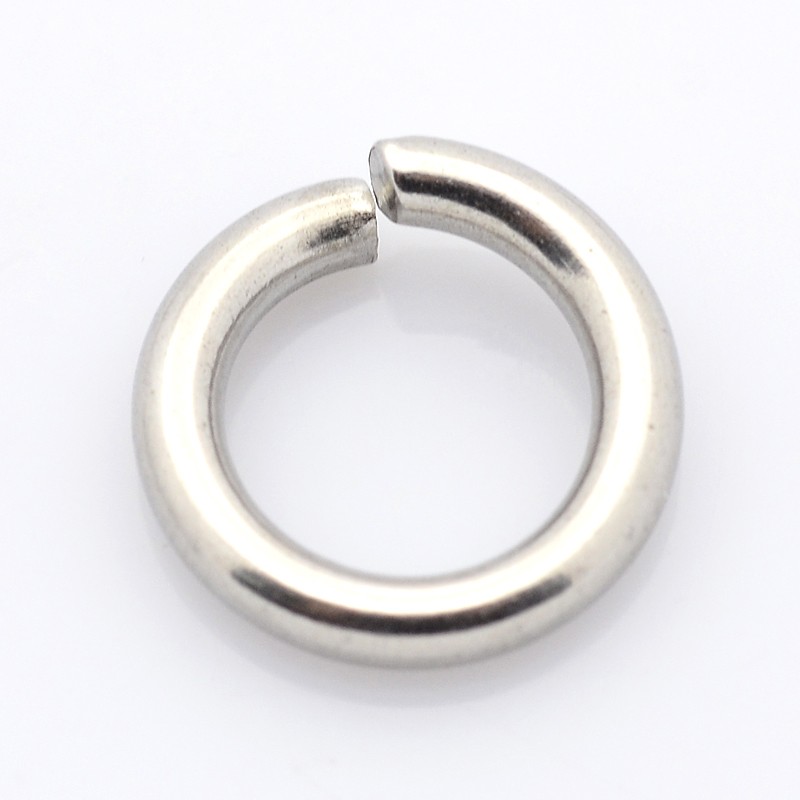 PandaHall 304 Stainless Steel Closed But not Soldered Jump Rings, Stainless Steel Color, 7x1.3mm; about 4.4mm inner diameter Stainless Steel...