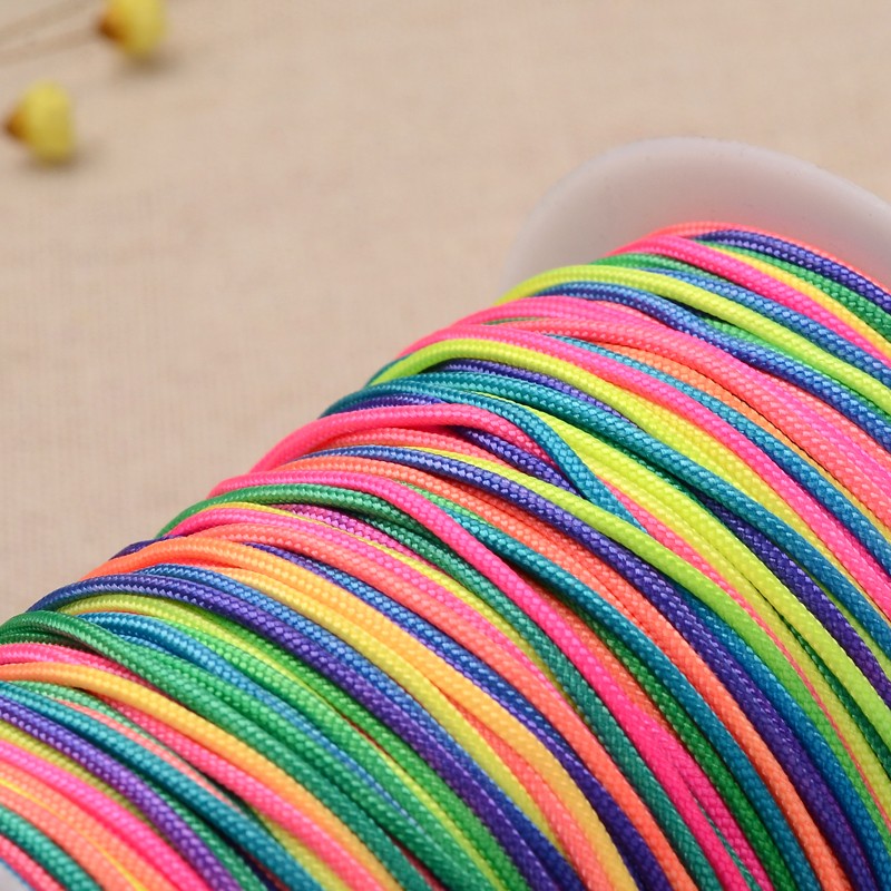 PandaHall Polyester Cord, Colorful, 1.5mm, 150meter/roll Polyester