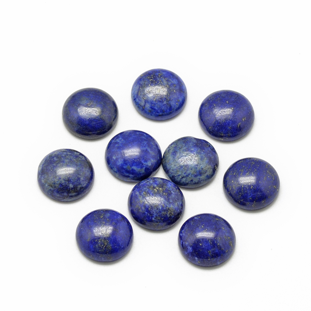 PandaHall Natural Lapis Lazuli Cabochons, Dyed, Half Round/Dome, 10x4~5mm Lapis Lazuli Half Round