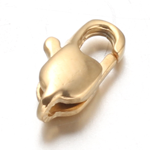 PandaHall 304 Stainless Steel Lobster Claw Clasps, Golden, 9x5x3mm, Hole: 1mm Stainless Steel Others