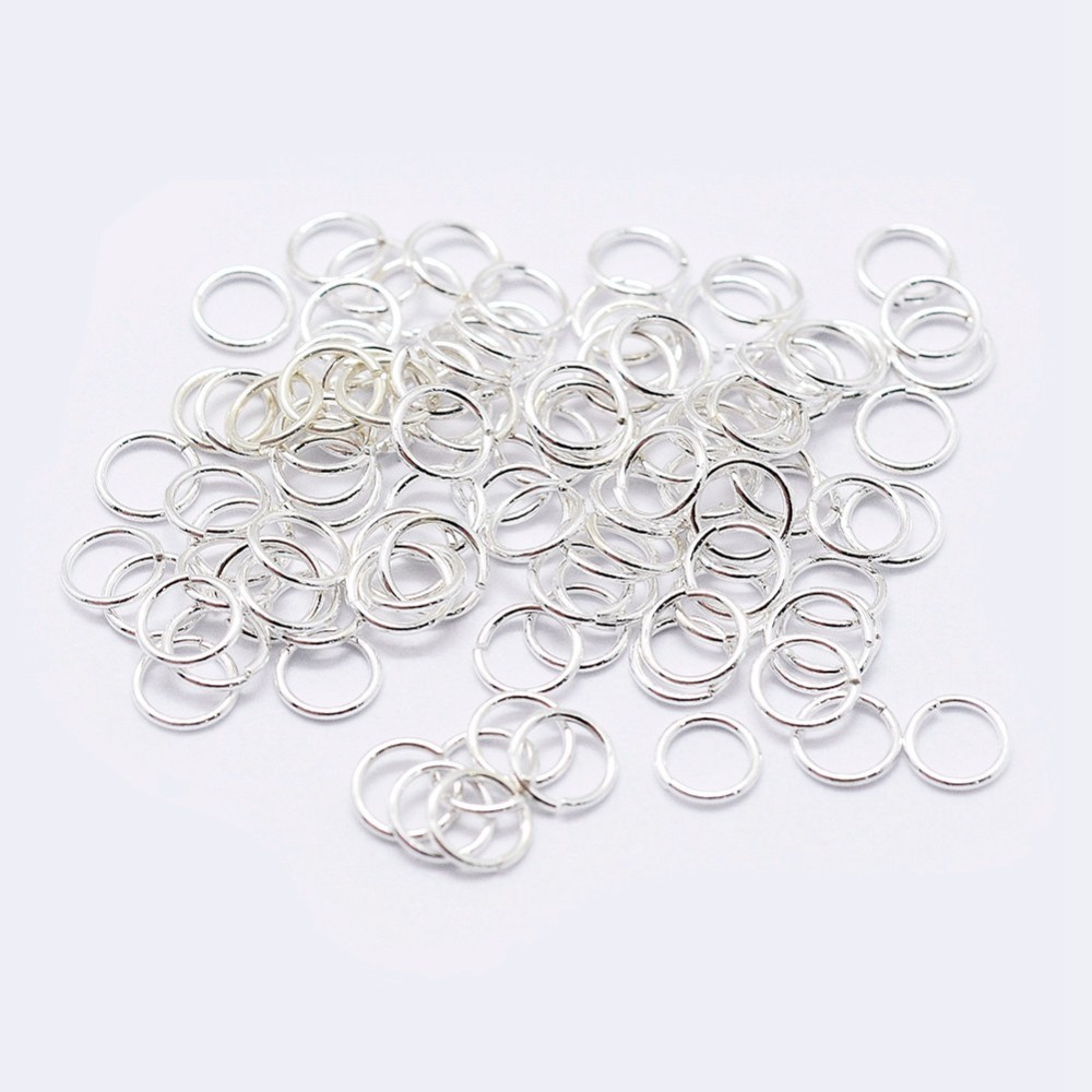 PandaHall 925 Sterling Silver Open Jump Rings, Silver, 7x1mm; Inner Diameter: 5mm Sterling Silver Silver
